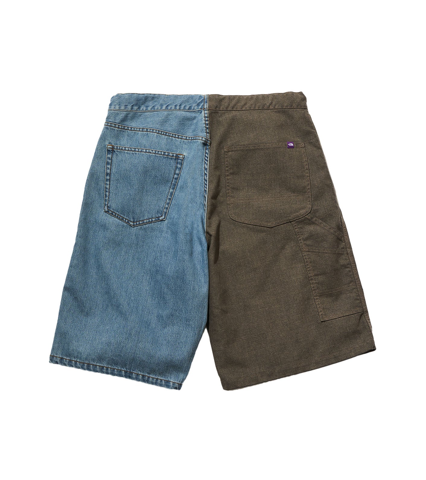 THE NORTH FACE PURPLE LABEL RP Denim Field Patchwork Shorts