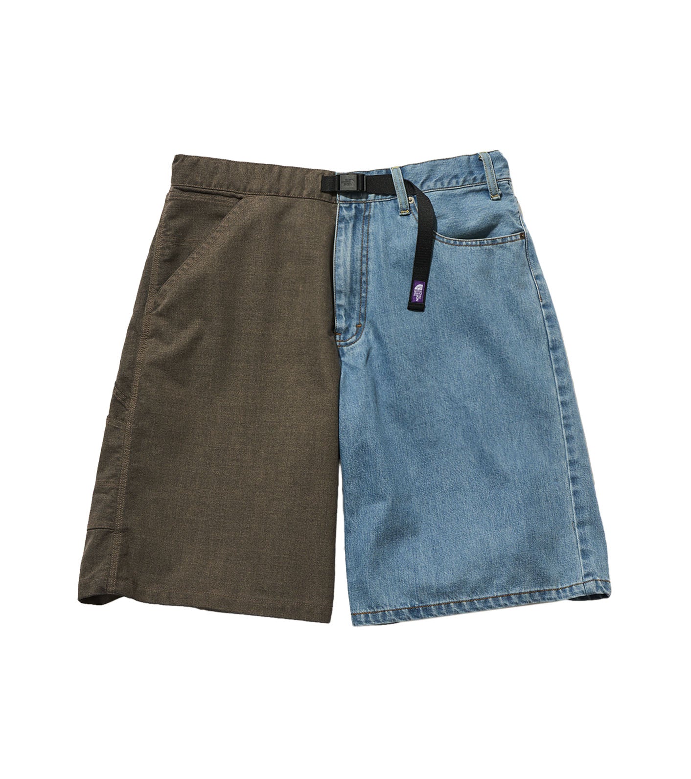 THE NORTH FACE PURPLE LABEL RP Denim Field Patchwork Shorts