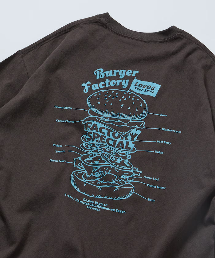 Burger Factory x FREAK'S STORE Burger Factory Special Big Silhouette Back Print Crew Neck T-shirt