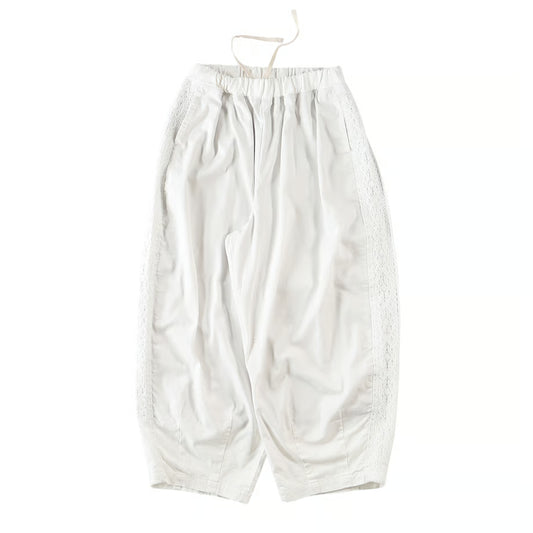 HARVESTY LACE SIDE EASY CIRCUS PANTS