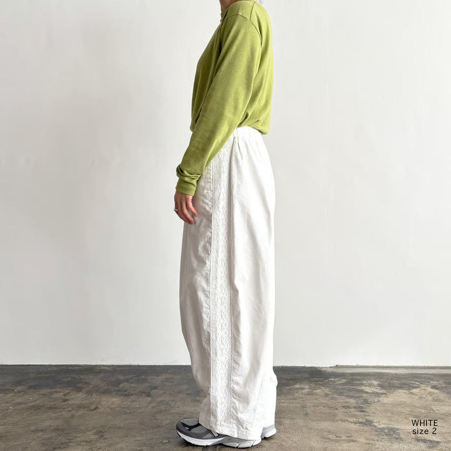 HARVESTY LACE SIDE EASY CIRCUS PANTS