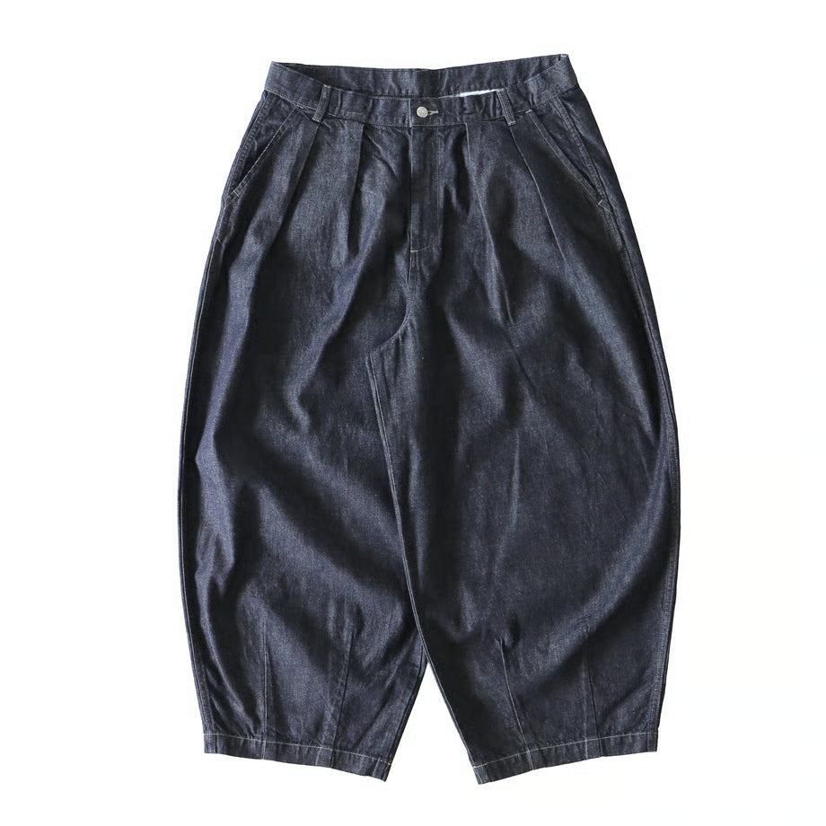 HARVESTY BIG DENIM CIRCUS PANTS (ONE WASH)