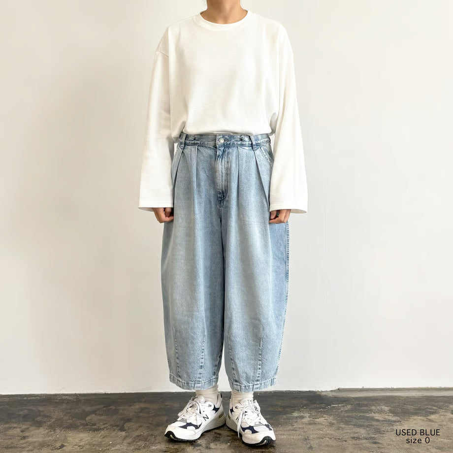 HARVESTY BIG DENIM CIRCUS PANTS (USED BLUE)