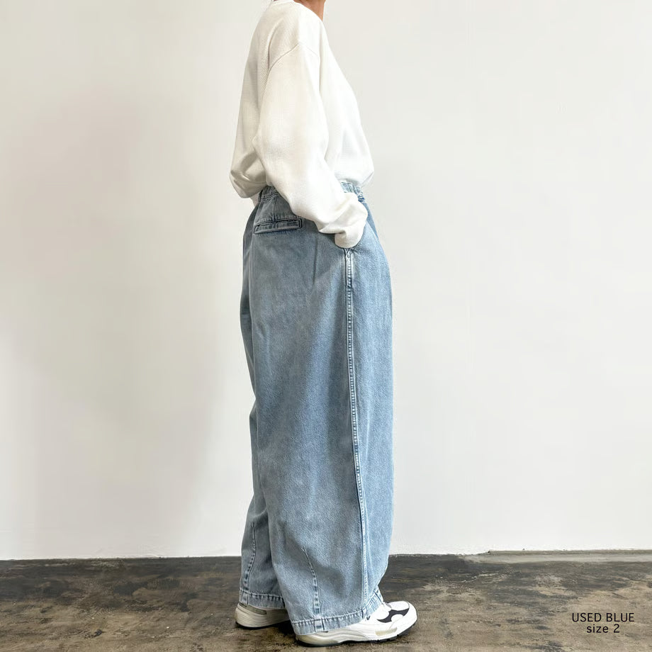 HARVESTY BIG DENIM CIRCUS PANTS (USED BLUE)