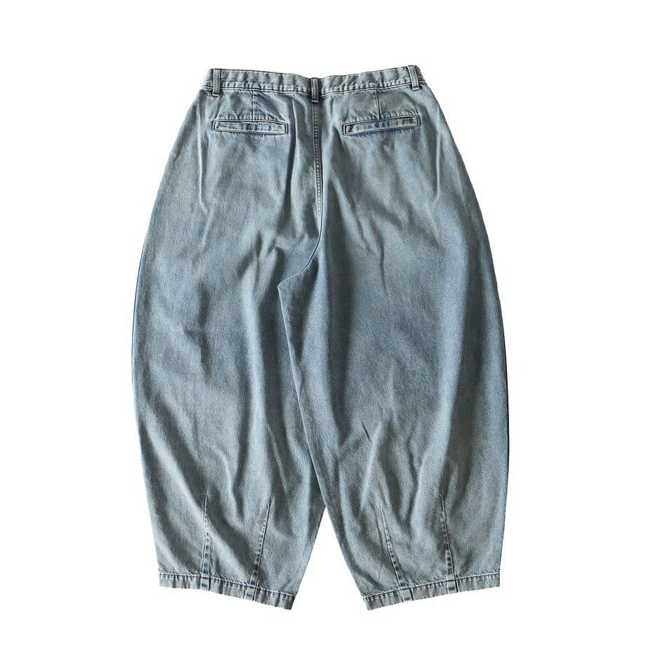 HARVESTY BIG DENIM CIRCUS PANTS (USED BLUE)