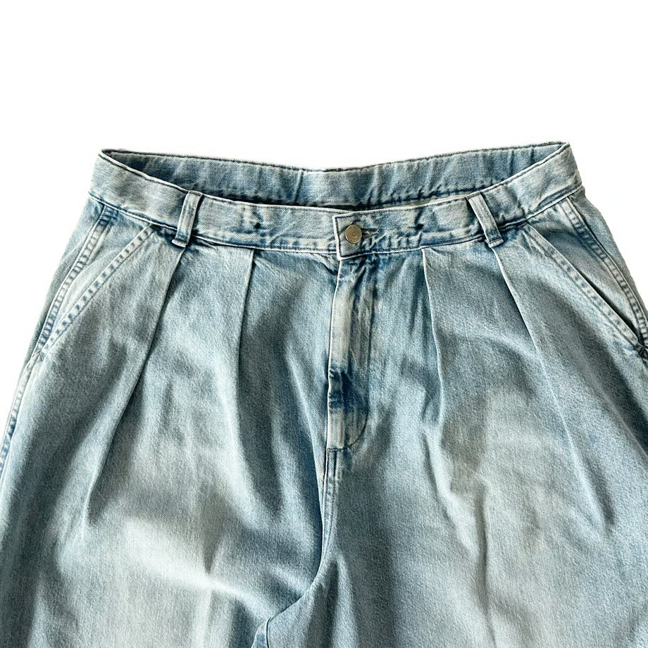 HARVESTY BIG DENIM CIRCUS PANTS (USED BLUE)