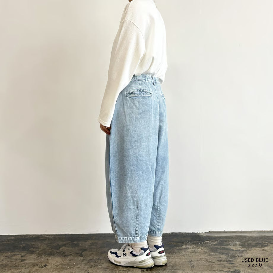 HARVESTY BIG DENIM CIRCUS PANTS (USED BLUE)