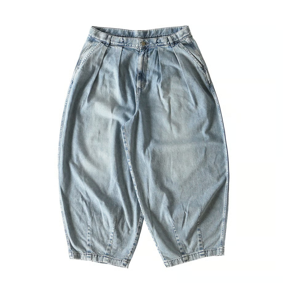 HARVESTY BIG DENIM CIRCUS PANTS (USED BLUE)