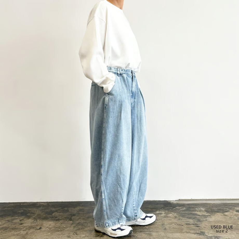 HARVESTY BIG DENIM CIRCUS PANTS (USED BLUE)