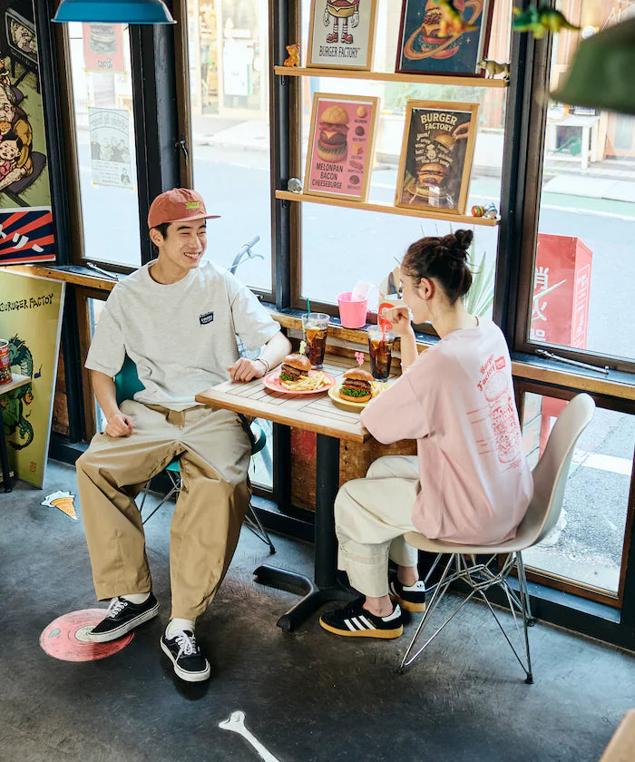 Burger Factory x FREAK'S STORE Burger Factory Special Big Silhouette Back Print Crew Neck T-shirt