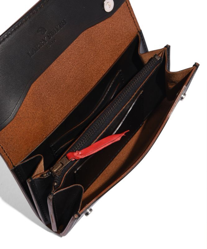 LARRY SMITH FLAP TRAVELERS WALLET "SHELL"