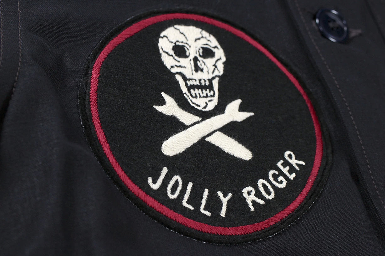 FREEWHEELERS & CO. "KNUCKLE BONES" on "AAF 90thBG 400thBSQ" CIVILIAN DECK JACKET