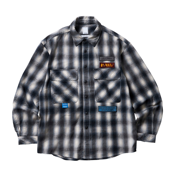 Liberaiders BLEACHED PLAID SHIRT