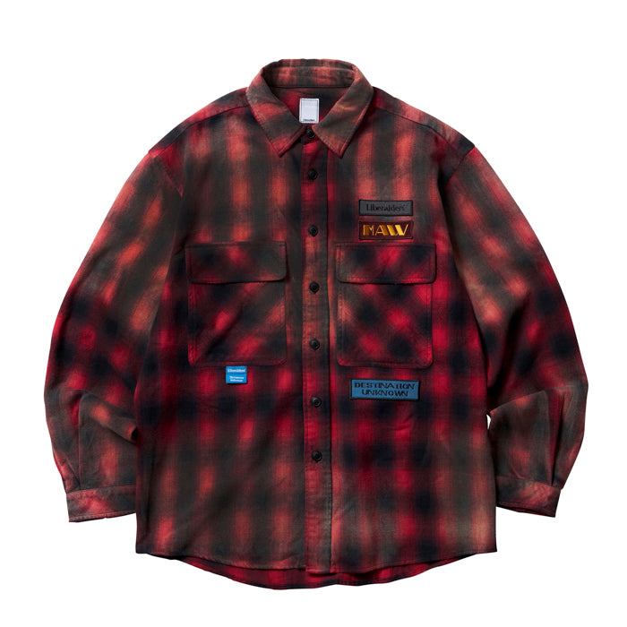 Liberaiders BLEACHED PLAID SHIRT