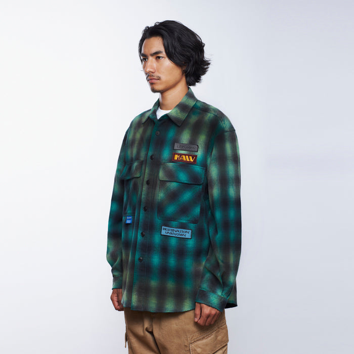 Liberaiders BLEACHED PLAID SHIRT