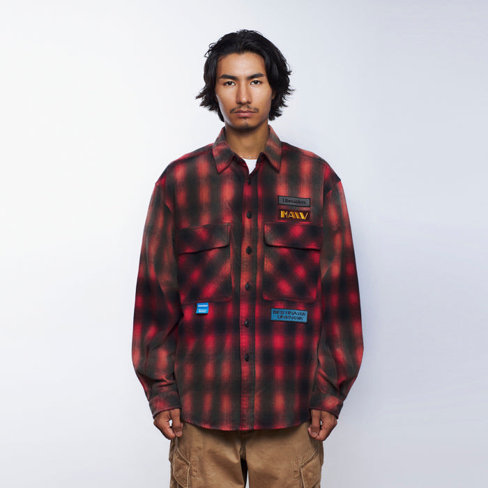 Liberaiders BLEACHED PLAID SHIRT