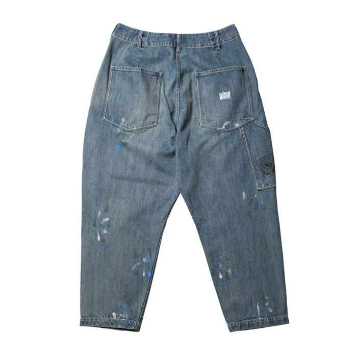 Liberaiders STAMPED DENIM SARROUEL PANTS