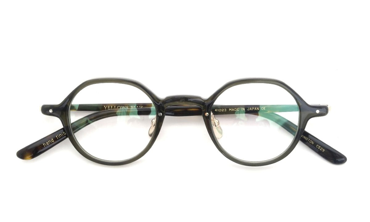 YELLOWS PLUS WINSTON EYEGLASS FRAME Harrods Green/Gold