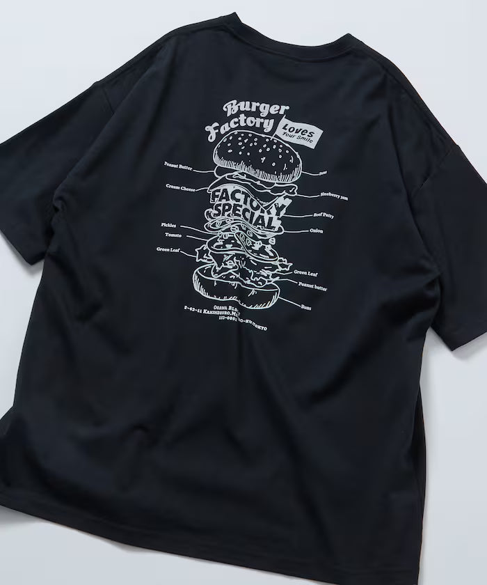 Burger Factory x FREAK'S STORE Burger Factory Special Big Silhouette Back Print Crew Neck T-shirt