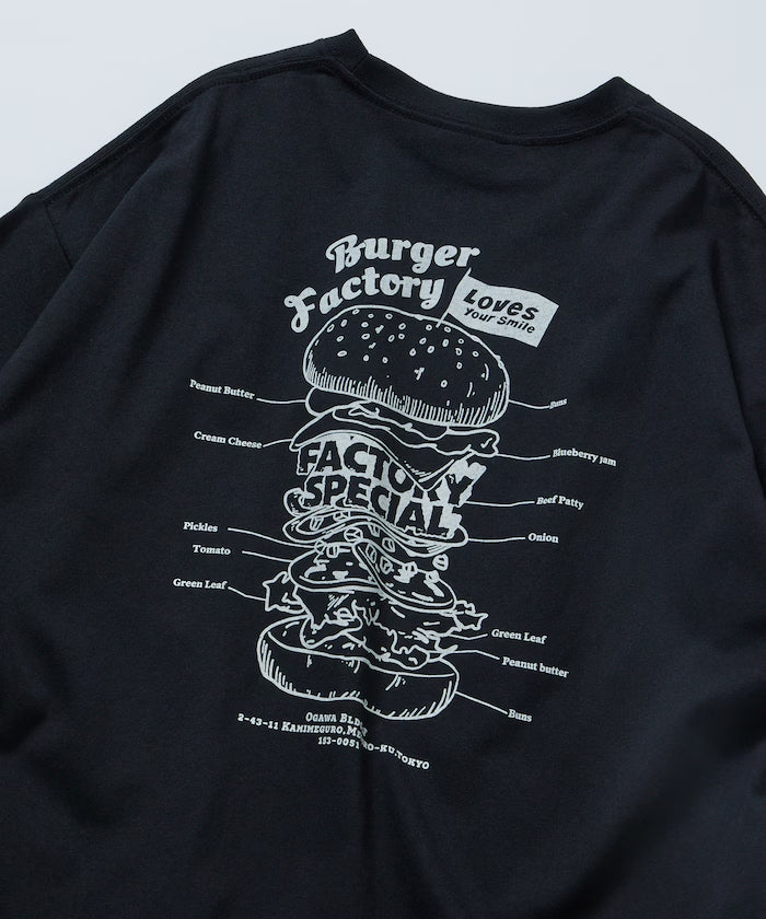 Burger Factory x FREAK'S STORE Burger Factory Special Big Silhouette Back Print Crew Neck T-shirt