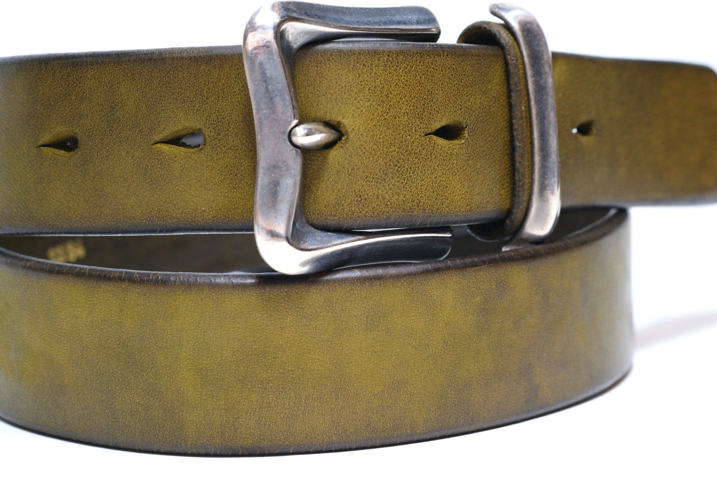 Vintage Works HAND MADE LEATHER BELT DH5675 KAHKI