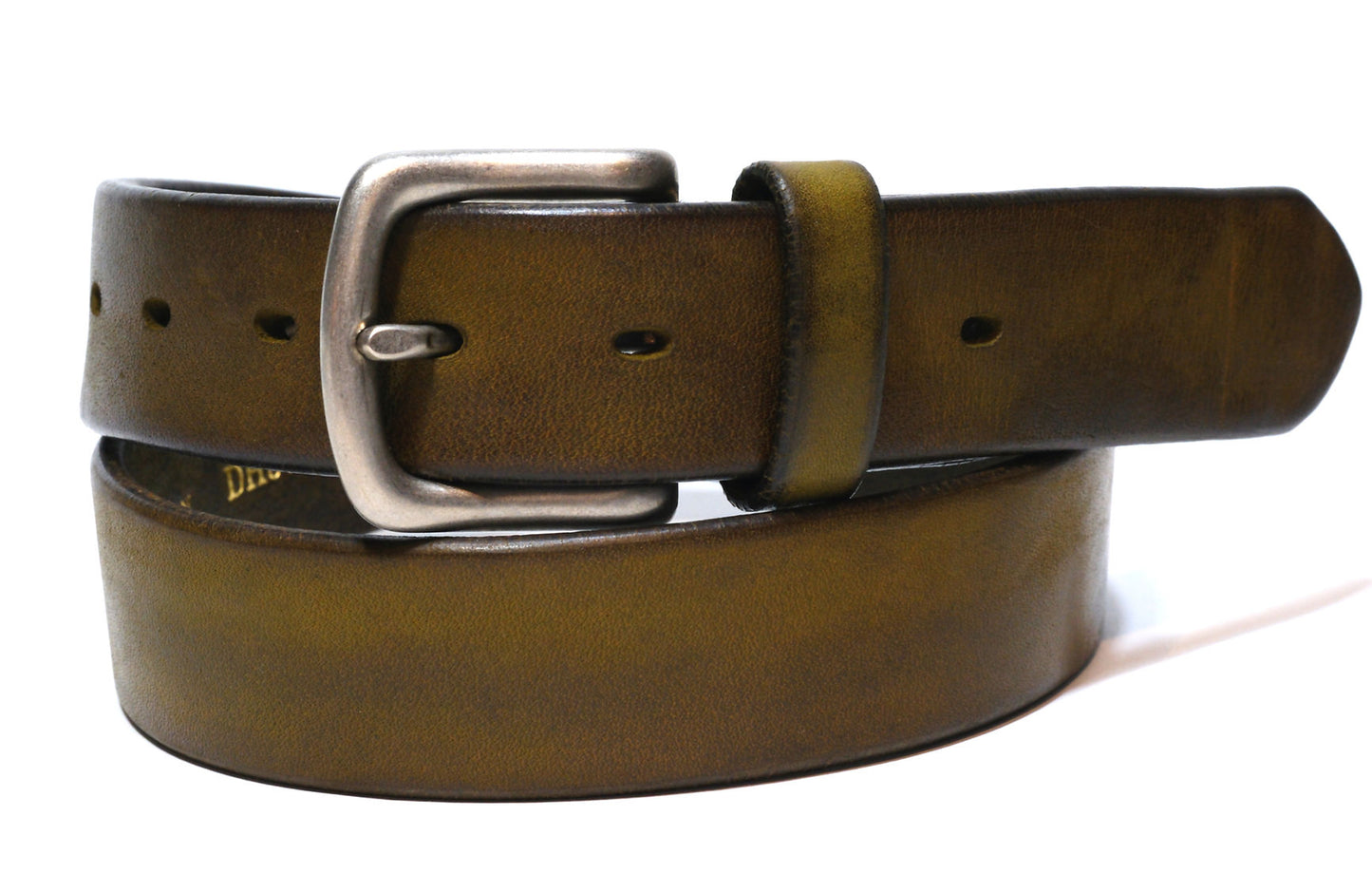 Vintage Works HAND MADE LEATHER BELT DH5702 KAHKI