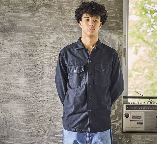 orSlow U.S ARMY FATIGUE SHIRT BLACK