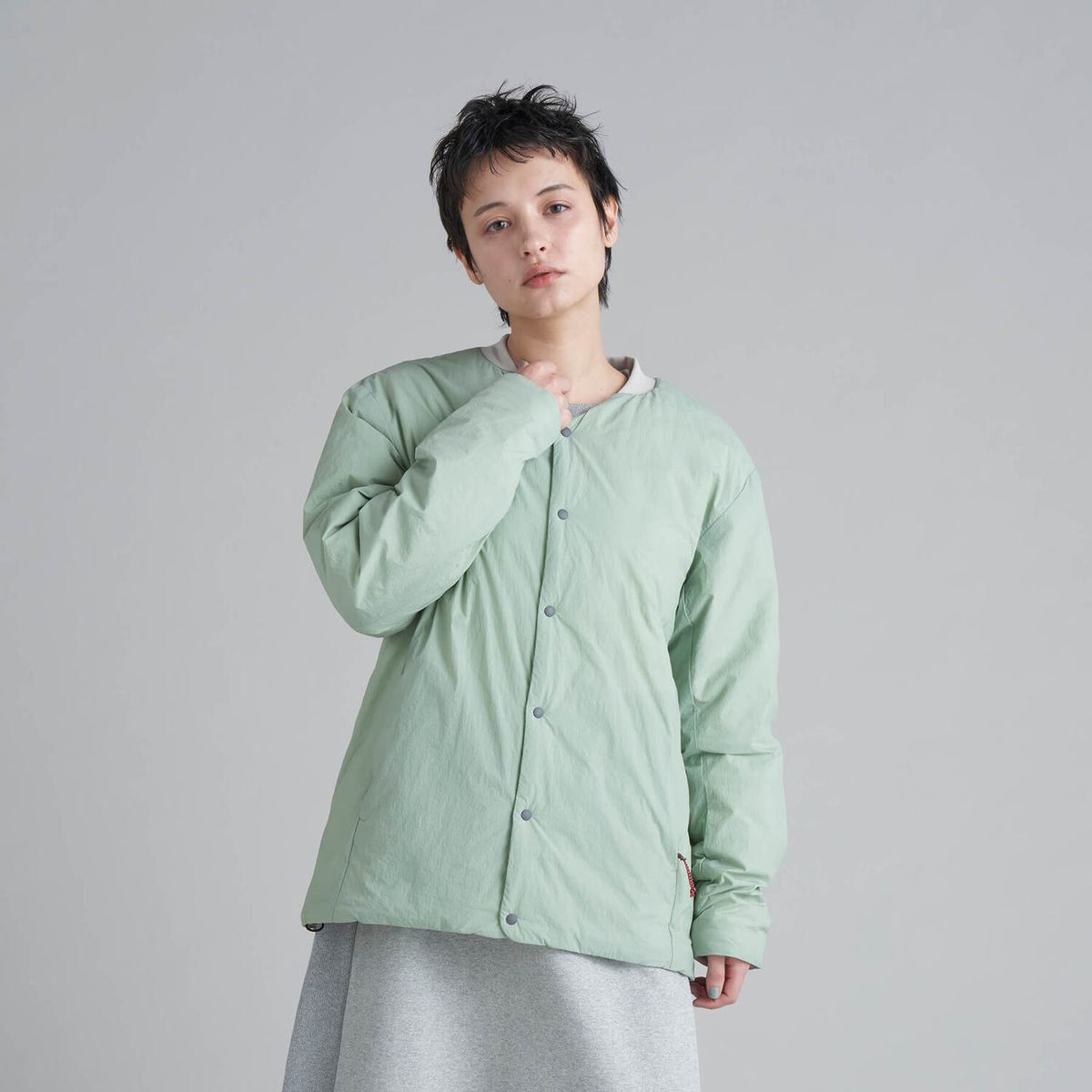 NANGA NO COLLAR SOFT DOWN CARDIGAN