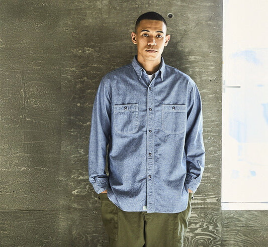 orSlow RELAX FIT CHAMBRAY WORK SHIRT