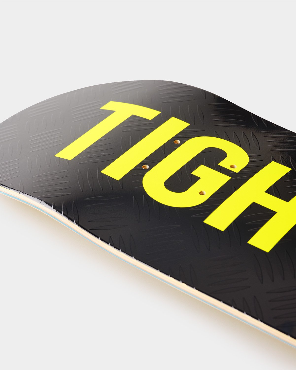 TIGHTBOOTH LOGO SKATEBOARD BLACK / SAFETY YELLOW