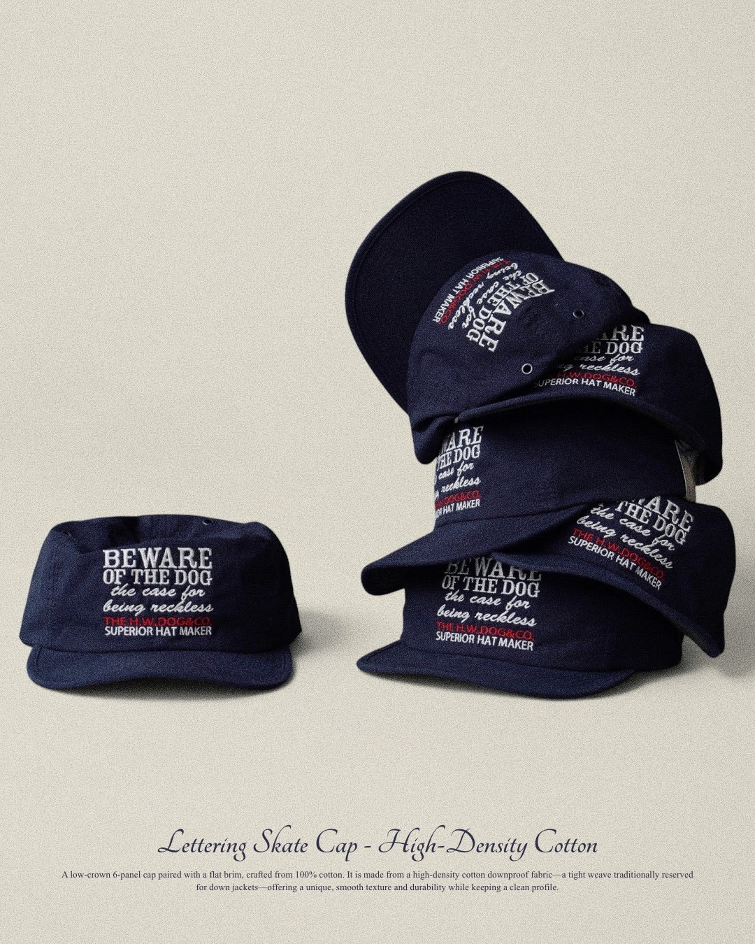 THE H.W.DOG&CO LETTERING SKATE CAP