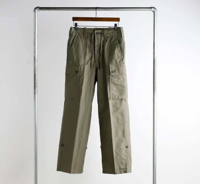 orSlow WIDE FIT CARGO PANTS ARMY GREEN
