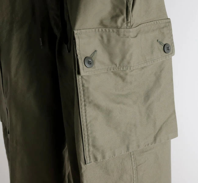 orSlow WIDE FIT CARGO PANTS ARMY GREEN