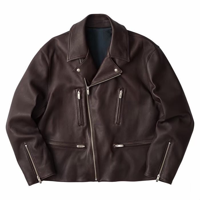 PORTER CLASSIC LEATHER RIDERS JACKETII W/LOVE & PEACE SILVER (ENTREFINO)