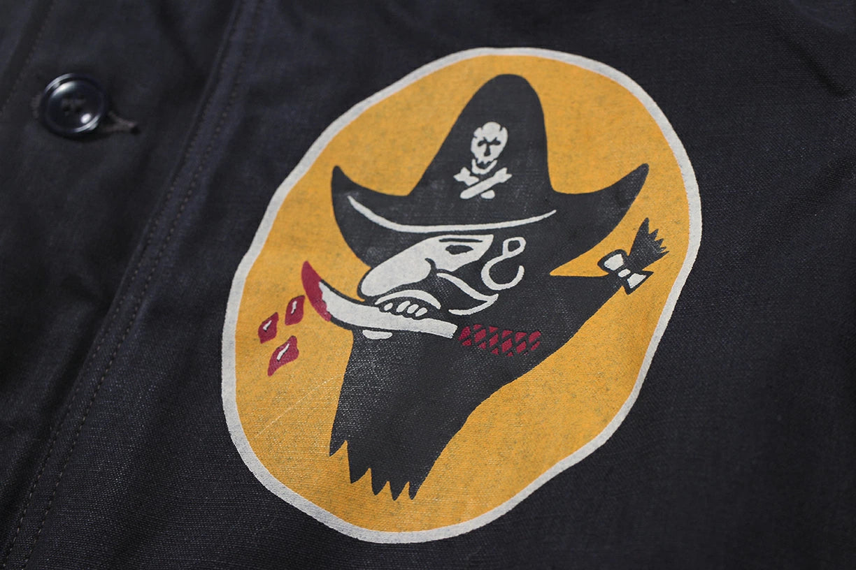 FREEWHEELERS & CO. "KNUCKLE BONES" on "AAF 90thBG 400thBSQ" CIVILIAN DECK JACKET