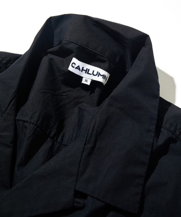 CAHLUMN Magazine Pocket Broadcloth Open Collar Shirt
