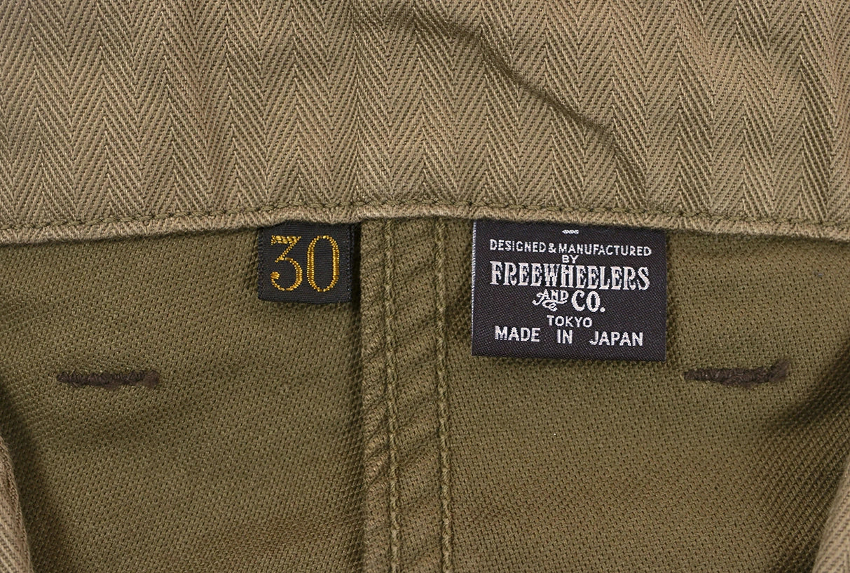 FREEWHEELERS GROUND CREW TROUSERS MILITARY MOLESKIN