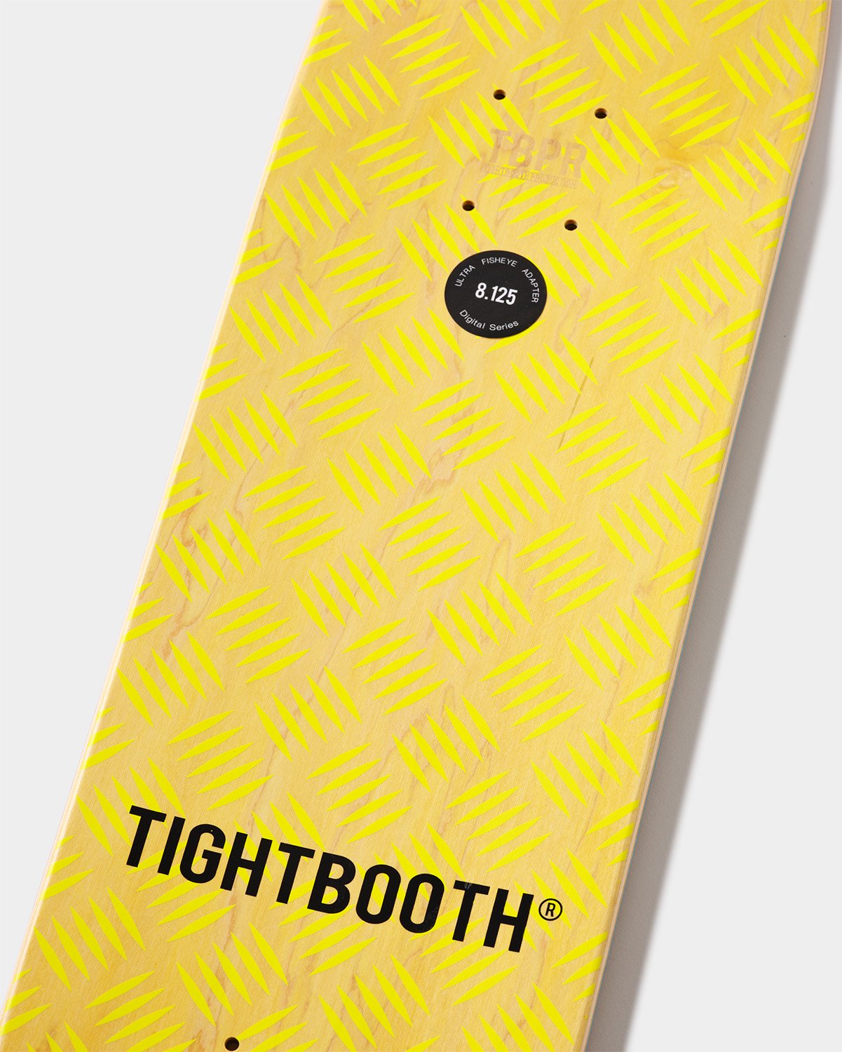 TIGHTBOOTH LOGO SKATEBOARD BLACK / SAFETY YELLOW