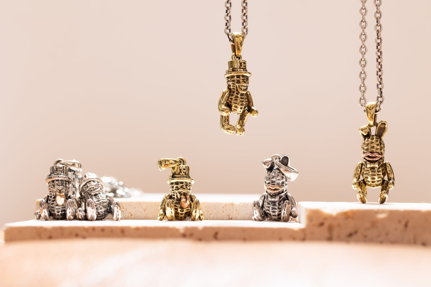 Peanuts&Co TEDDY BUNNYPEANUTS (silver×K10) + silver chain