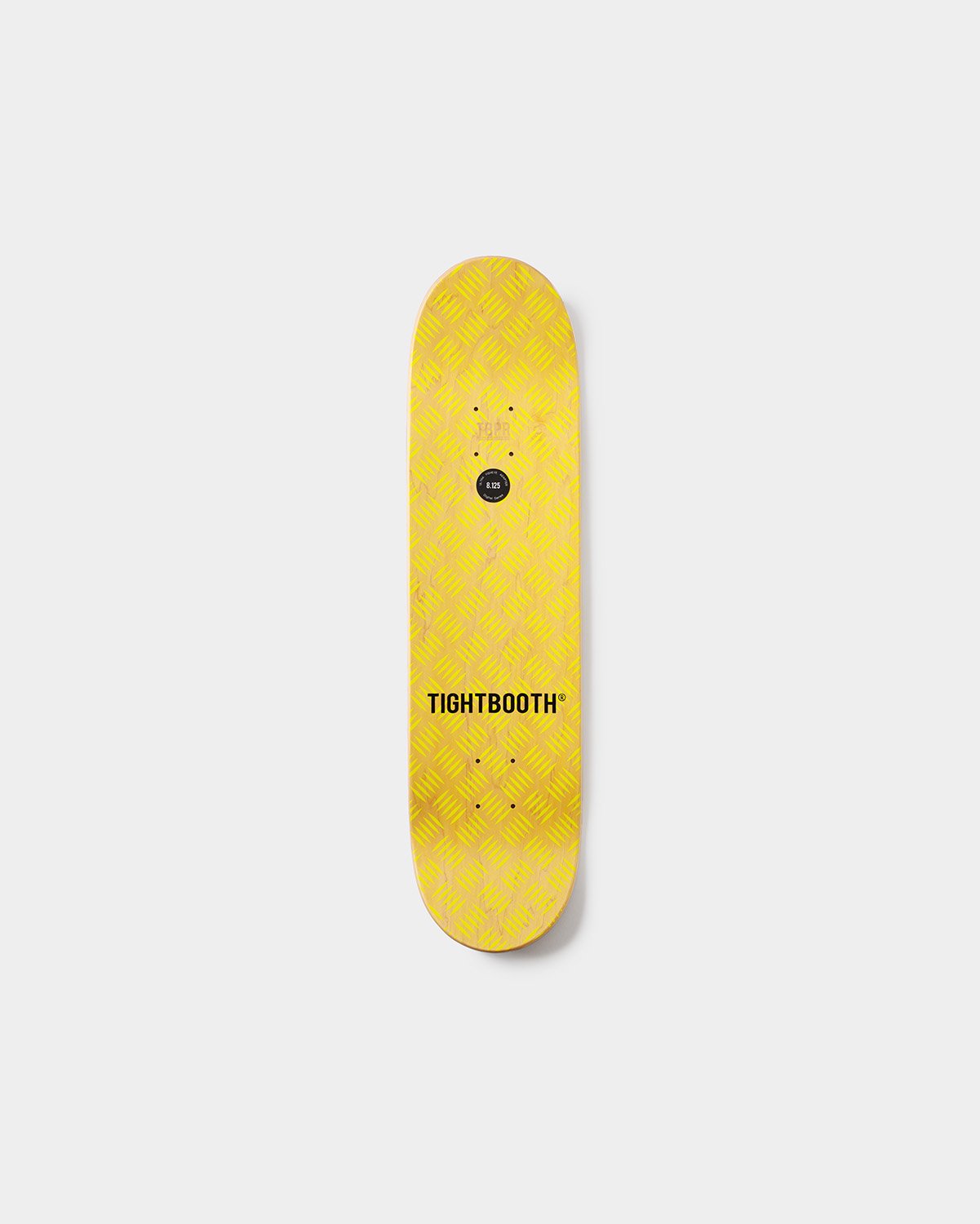 TIGHTBOOTH LOGO SKATEBOARD BLACK / SAFETY YELLOW