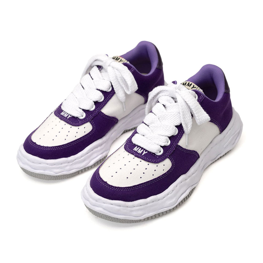 Maison MIHARA YASUHIRO WAYNE Original Sole Leather Lowtop Sneaker PURPLE x WHITE