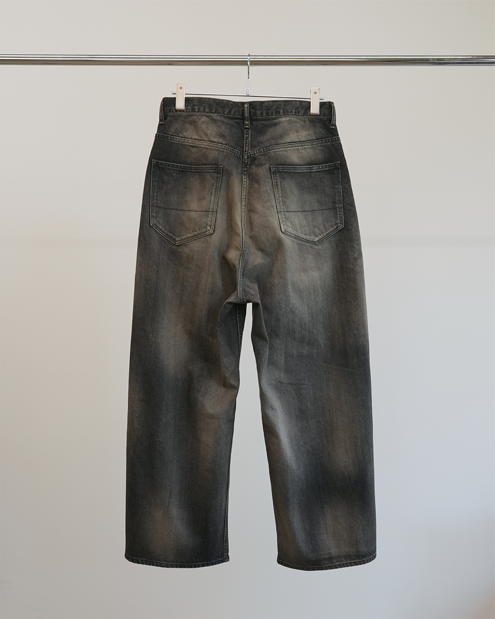 ANCELLM AGING WIDE DENIM 5P PANTS