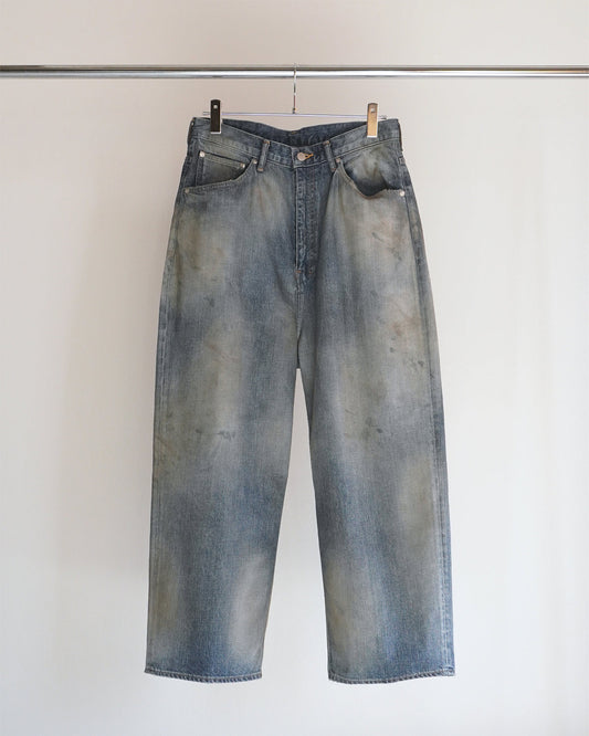 ANCELLM AGING WIDE DENIM 5P PANTS