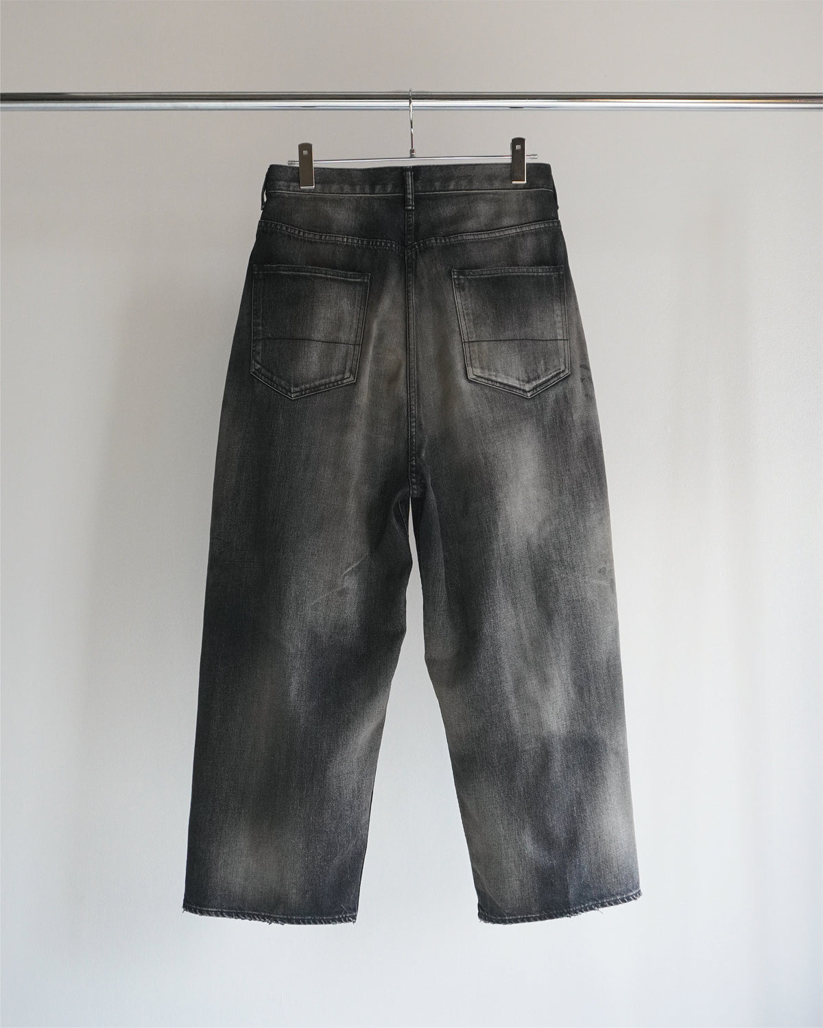 ANCELLM AGING WIDE DENIM 5P PANTS