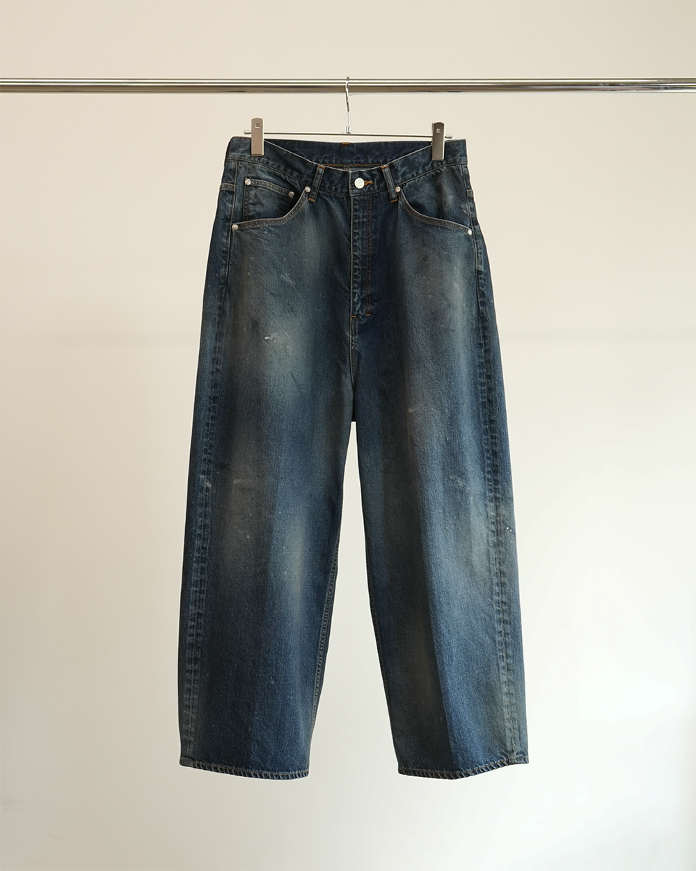 ANCELLM AGING WIDE DENIM 5P PANTS