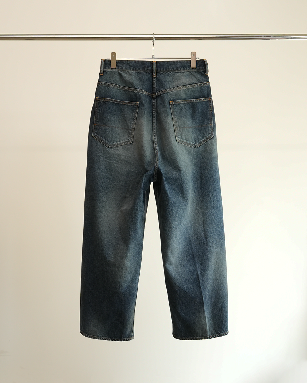 ANCELLM AGING WIDE DENIM 5P PANTS