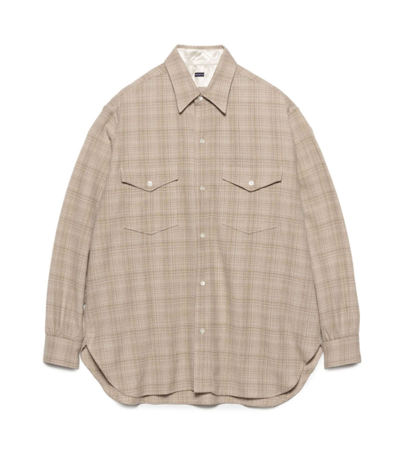 nanamica Regular Collar Wool Plaid Shirt
