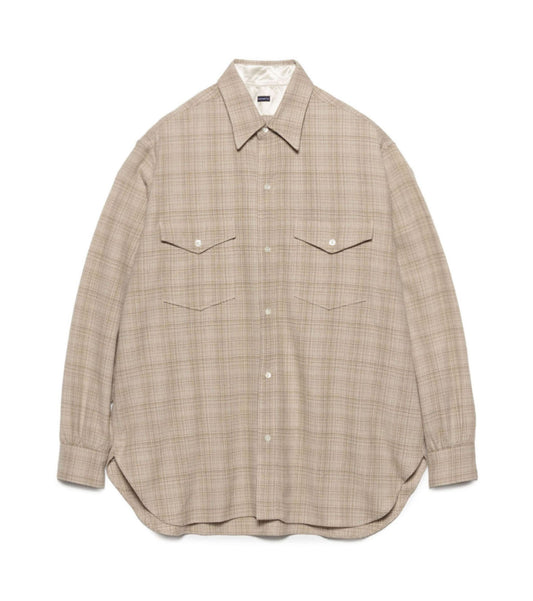 nanamica Regular Collar Wool Plaid Shirt