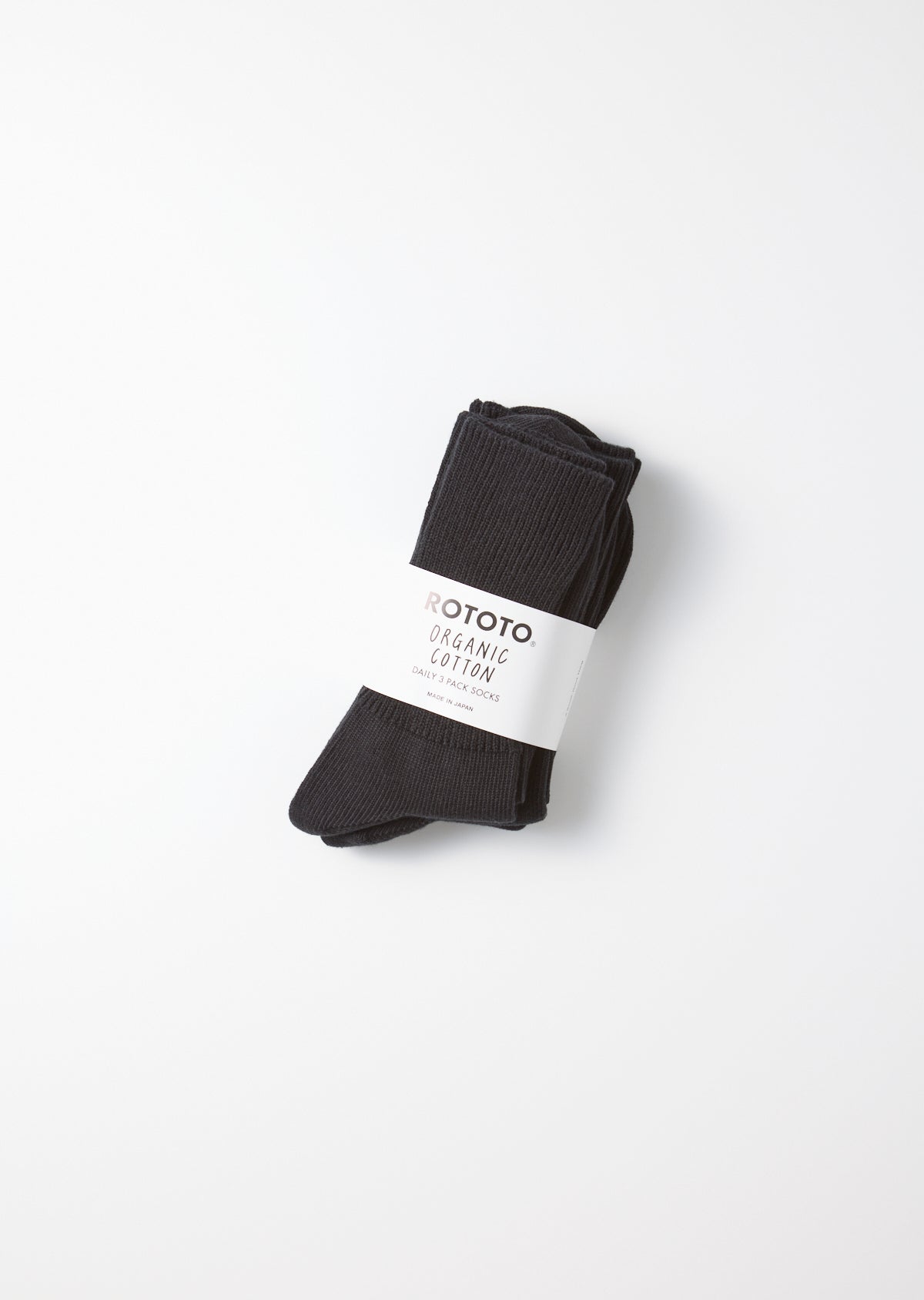 RoToTo ORGANIC DAILY 3 PACK RIBBED CREW SOCKS