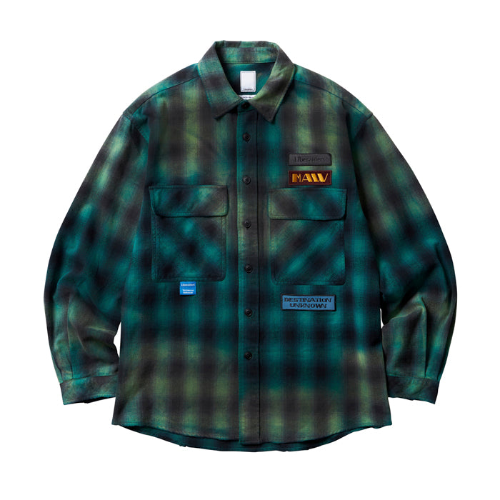 Liberaiders BLEACHED PLAID SHIRT